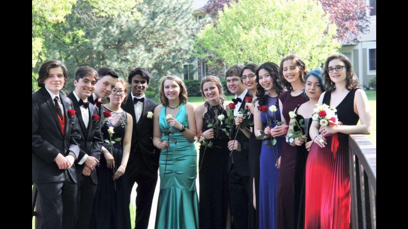 Group photo at prom
